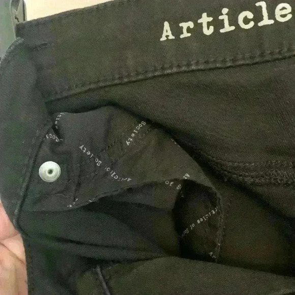 Articles of Society Black jeans Sarah Cut Off Hem Athens Destroyed Skinny sz 30 - Picture 7 of 11